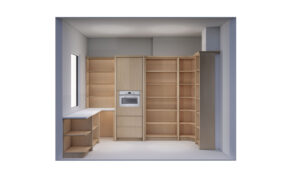 3D rendering of pantry millwork